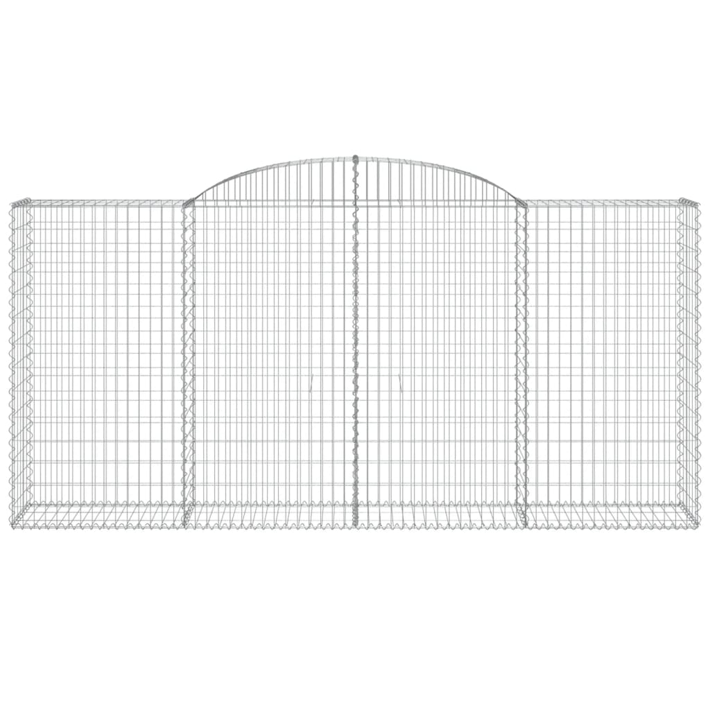 vidaXL Kosze gabionowe, 11 szt, 300x50x140/160cm, galwanizowane żelazo