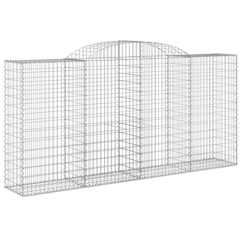 vidaXL Kosze gabionowe, 13 szt, 300x50x140/160cm, galwanizowane żelazo