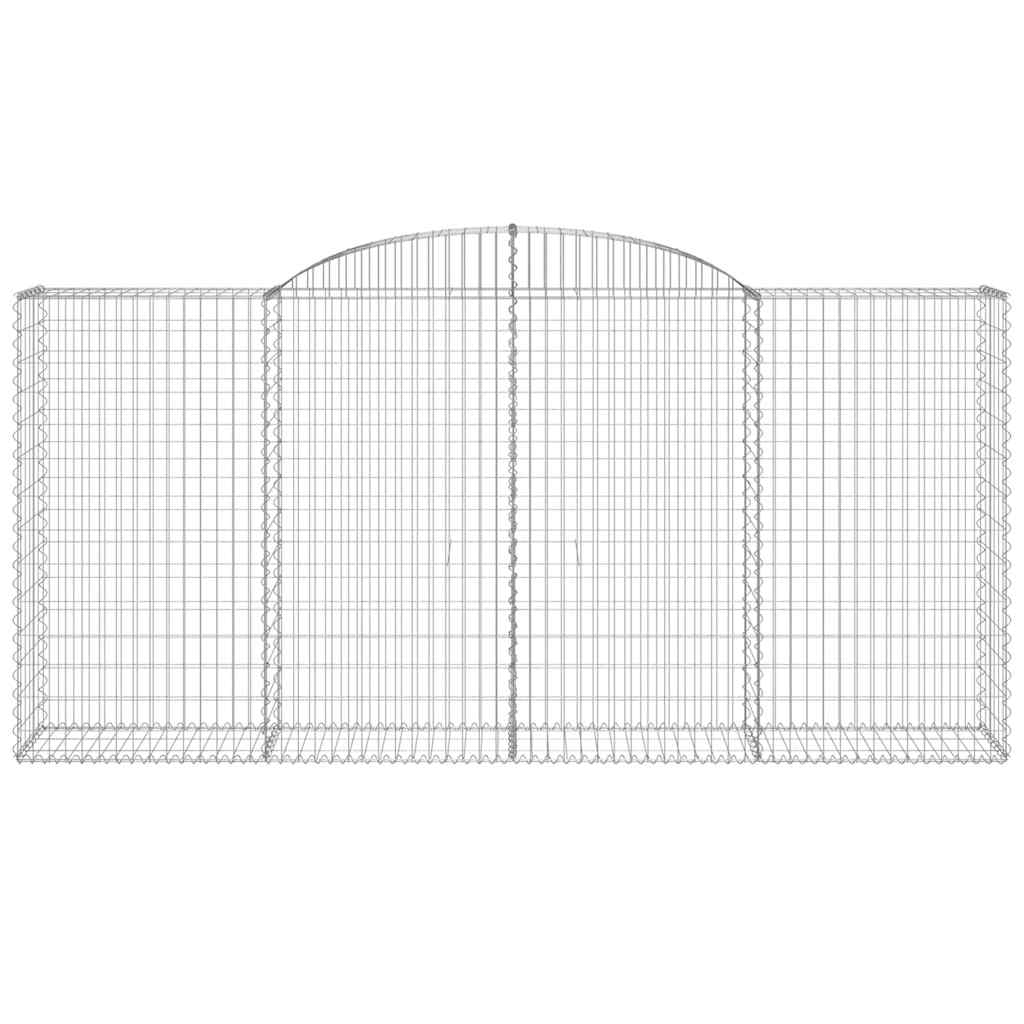 vidaXL Kosze gabionowe, 13 szt, 300x50x140/160cm, galwanizowane żelazo