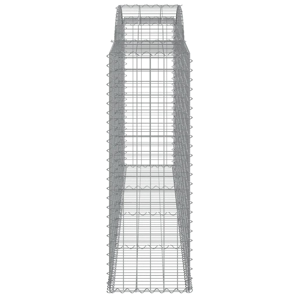 vidaXL Kosze gabionowe, 15 szt, 300x50x140/160cm, galwanizowane żelazo