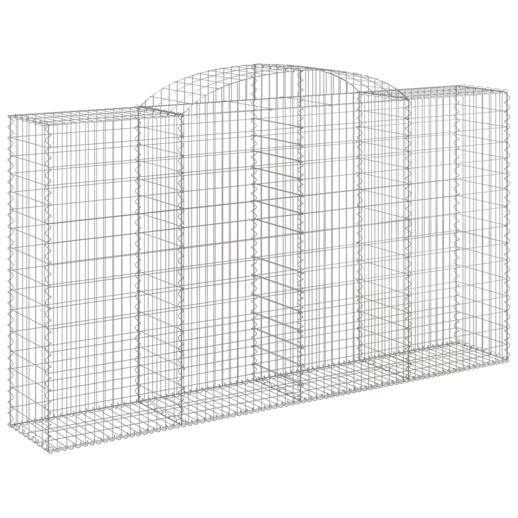 vidaXL Kosze gabionowe z łukiem, 2 szt., 300x50x160/180 cm, żelazo