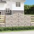 vidaXL Kosze gabionowe z łukiem, 4 szt., 300x50x160/180 cm, żelazo