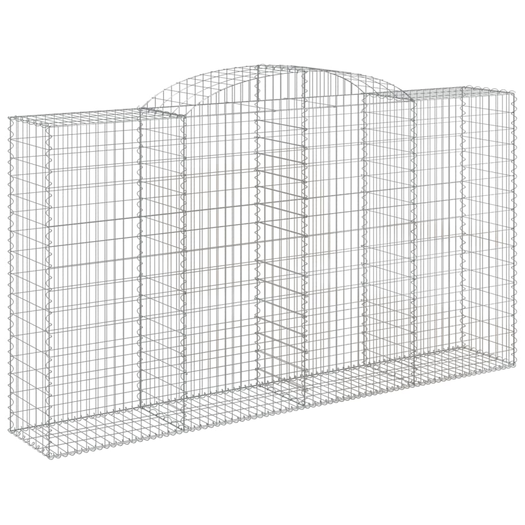 vidaXL Kosze gabionowe z łukiem, 5 szt., 300x50x160/180 cm, żelazo