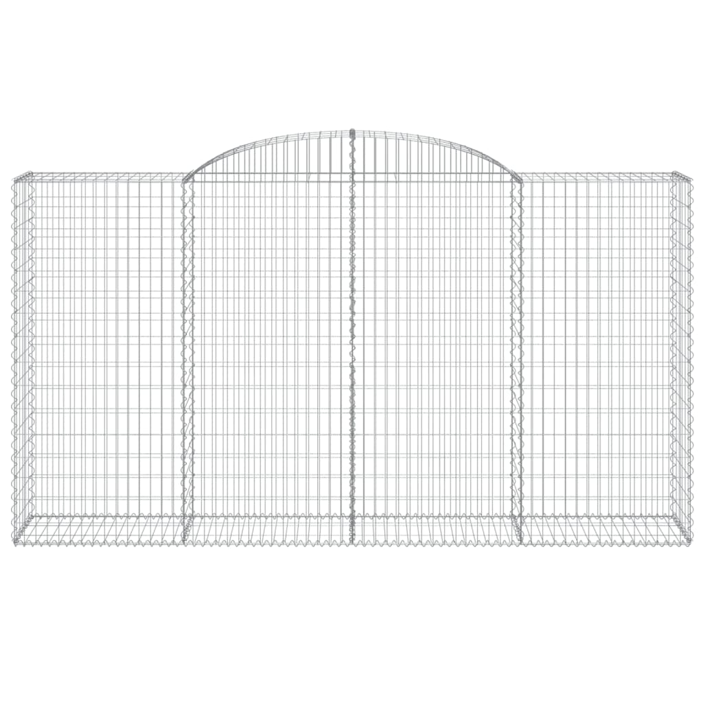 vidaXL Kosze gabionowe z łukiem, 5 szt., 300x50x160/180 cm, żelazo
