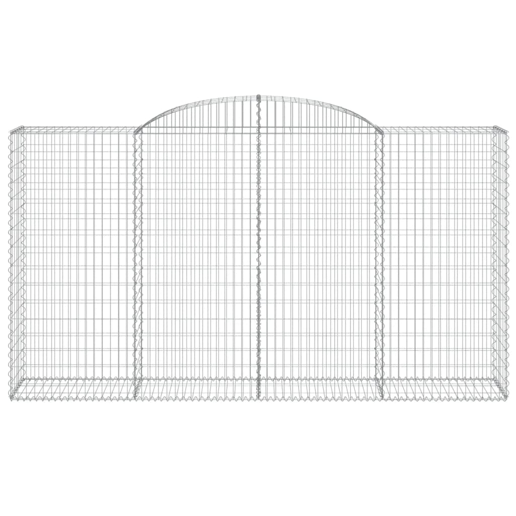 vidaXL Kosze gabionowe, 8 szt, 300x50x160/180 cm, galwanizowane żelazo