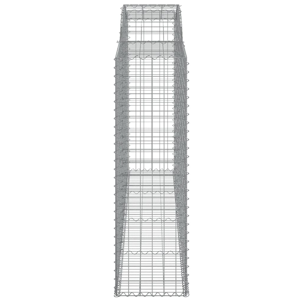 vidaXL Kosze gabionowe, 8 szt, 300x50x160/180 cm, galwanizowane żelazo