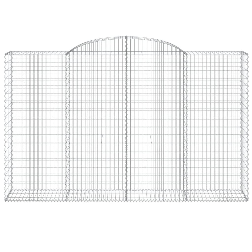 vidaXL Kosze gabionowe, 4 szt, 300x50x180/200 cm, galwanizowane żelazo