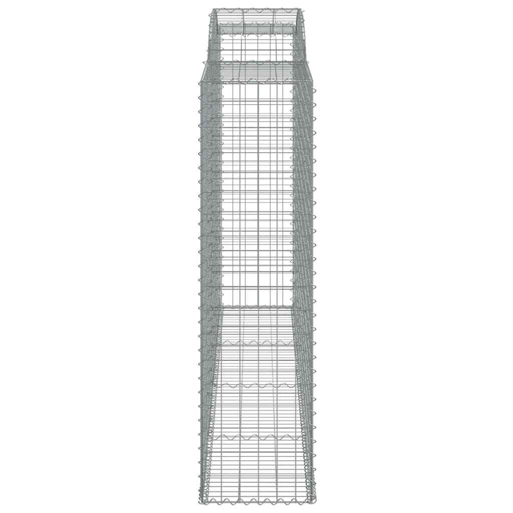vidaXL Kosze gabionowe, 4 szt, 300x50x180/200 cm, galwanizowane żelazo