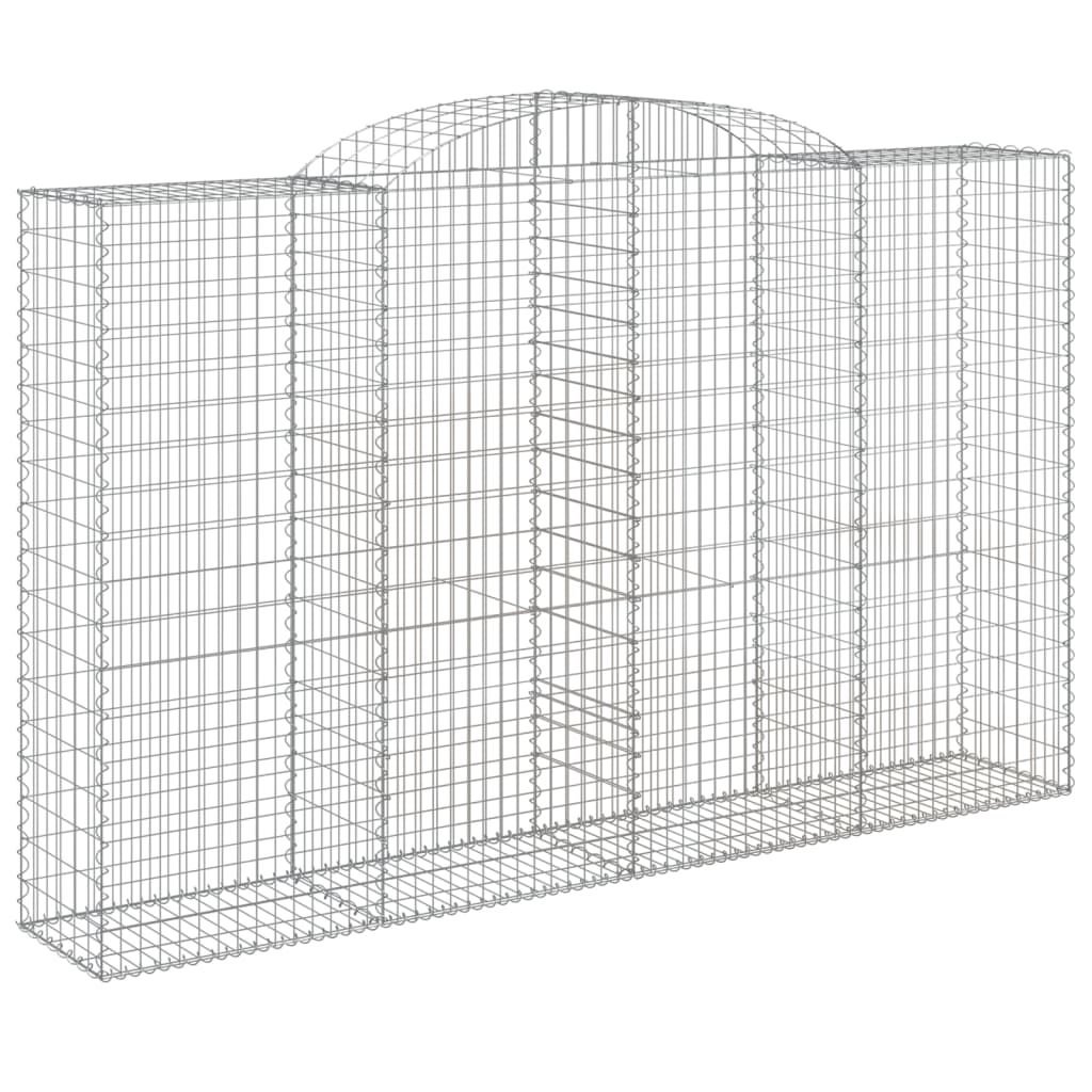 vidaXL Kosze gabionowe, 5 szt, 300x50x180/200 cm, galwanizowane żelazo
