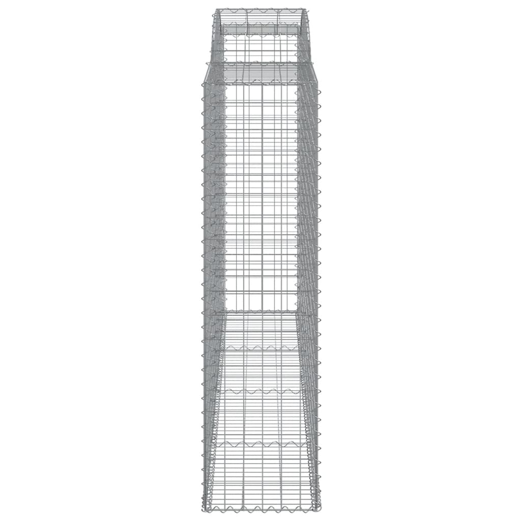 vidaXL Kosze gabionowe, 5 szt, 300x50x180/200 cm, galwanizowane żelazo