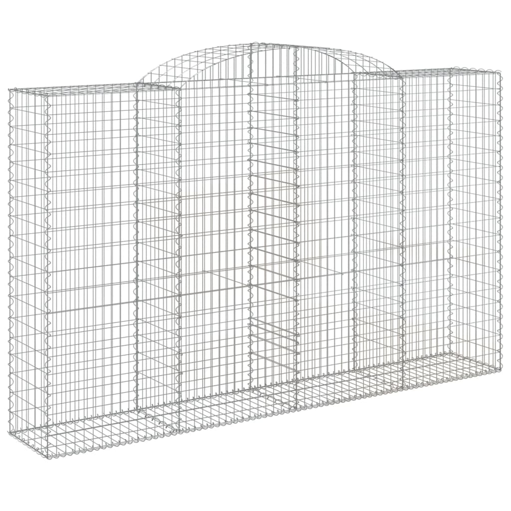 vidaXL Kosze gabionowe, 6 szt, 300x50x180/200 cm, galwanizowane żelazo