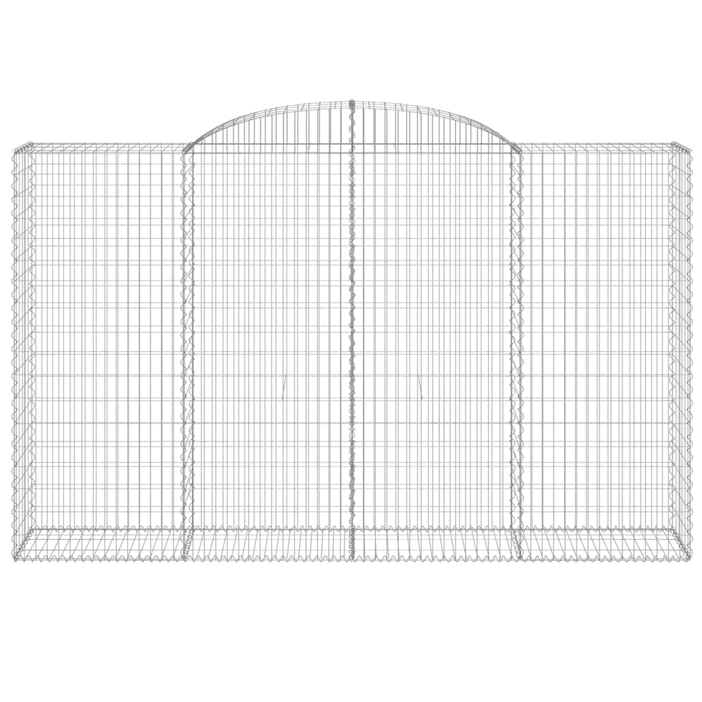 vidaXL Kosze gabionowe, 8 szt, 300x50x180/200 cm, galwanizowane żelazo