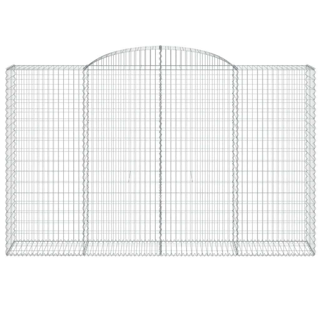 vidaXL Kosze gabionowe, 10 szt, 300x50x180/200cm, galwanizowane żelazo