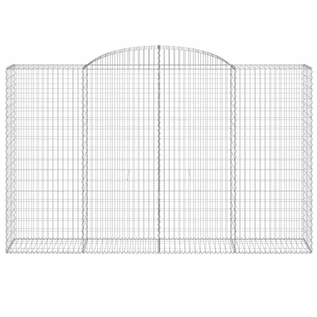 vidaXL Kosze gabionowe, 11 szt, 300x50x180/200cm, galwanizowane żelazo