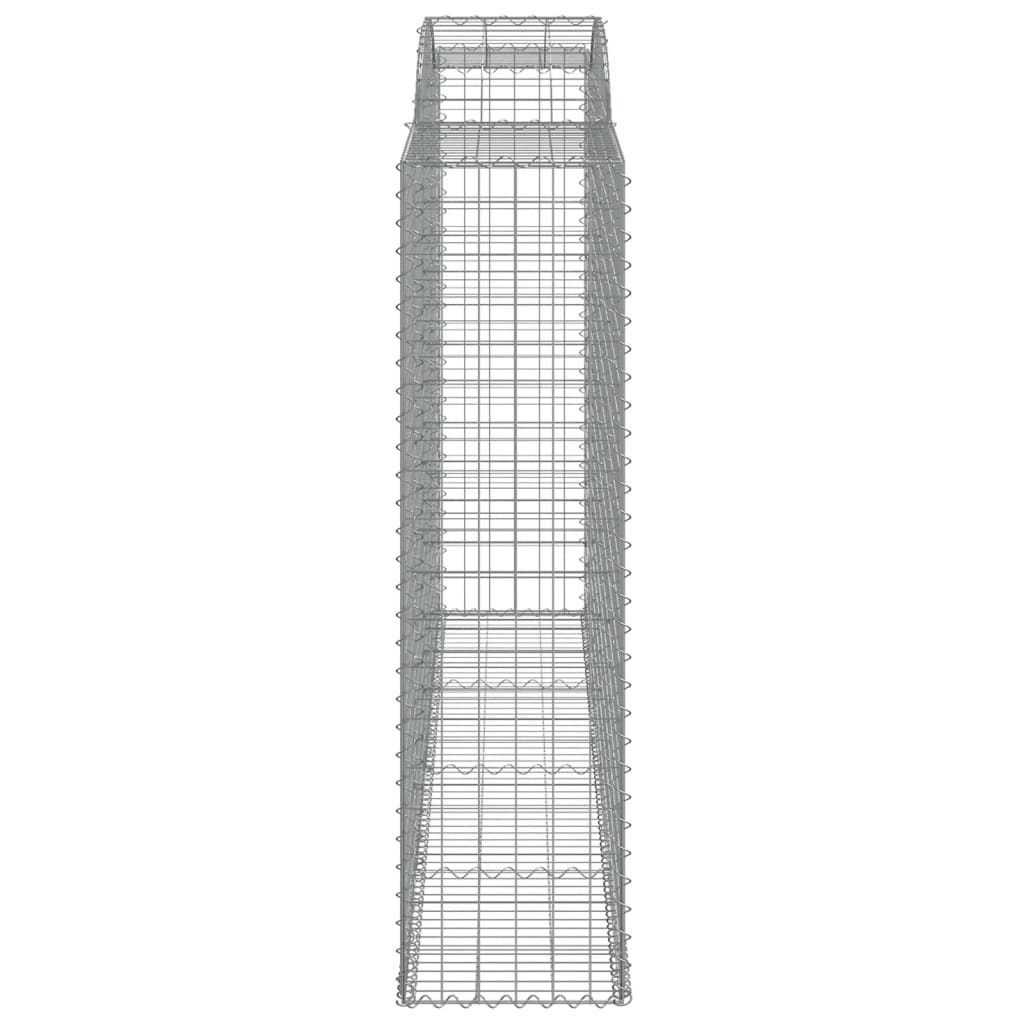 vidaXL Kosze gabionowe, 12 szt, 300x50x180/200cm, galwanizowane żelazo