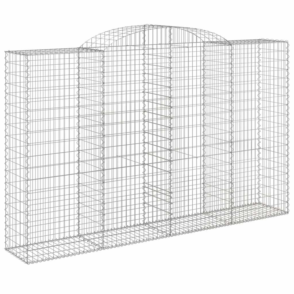 vidaXL Kosze gabionowe, 15 szt, 300x50x180/200cm, galwanizowane żelazo