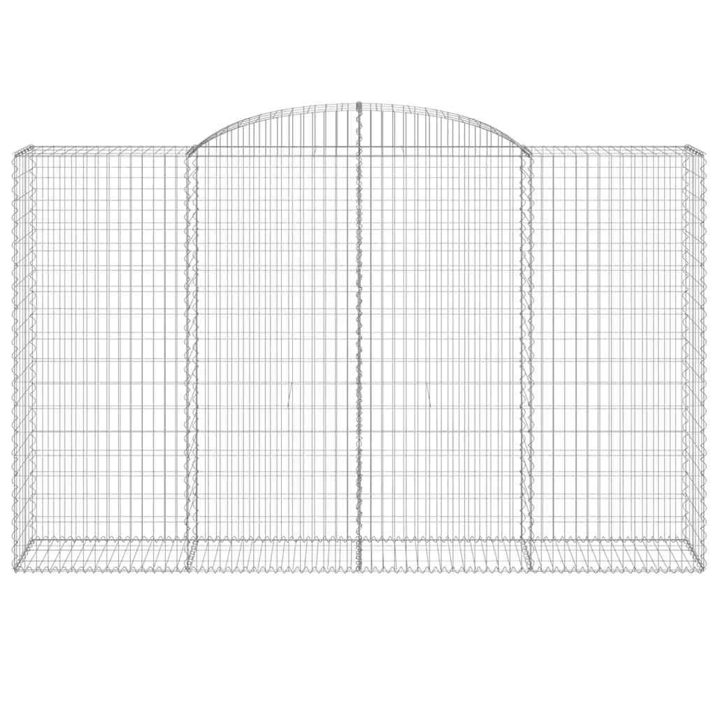 vidaXL Kosze gabionowe, 15 szt, 300x50x180/200cm, galwanizowane żelazo