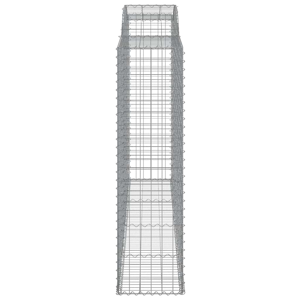 vidaXL Kosze gabionowe, 15 szt, 300x50x180/200cm, galwanizowane żelazo