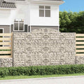 vidaXL Kosze gabionowe, 15 szt, 300x50x180/200cm, galwanizowane żelazo