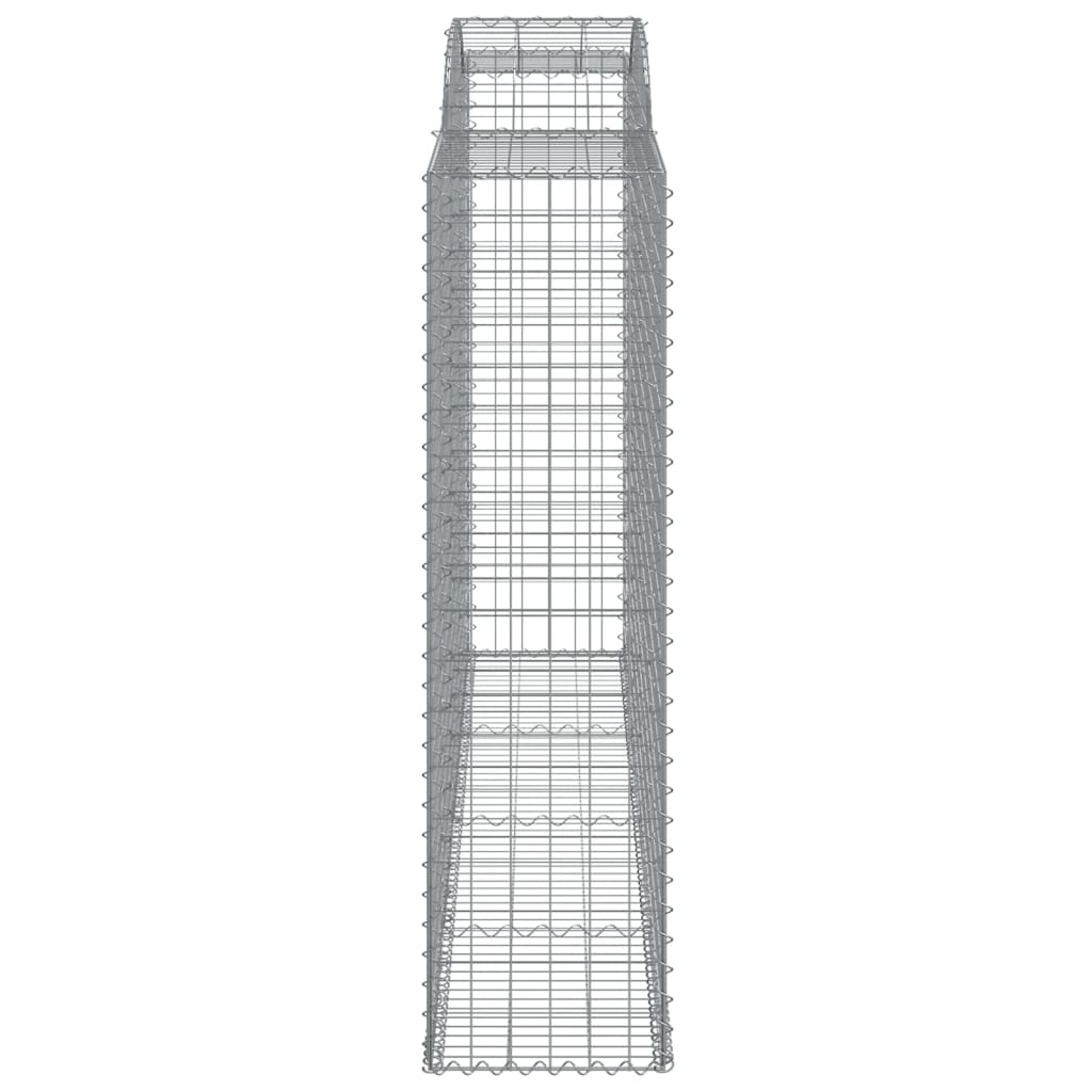 vidaXL Kosze gabionowe, 17 szt, 300x50x180/200cm, galwanizowane żelazo