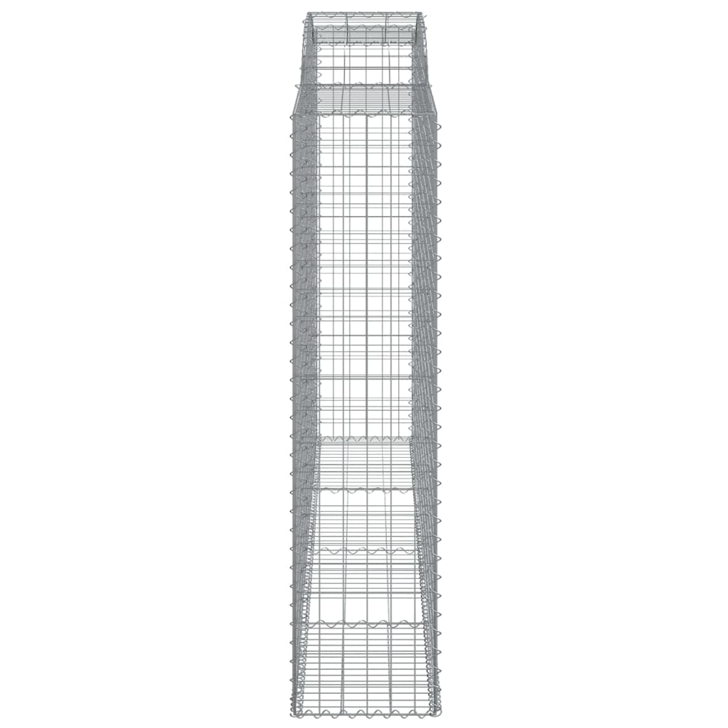 vidaXL Kosze gabionowe, 2 szt, 300x50x200/220 cm, galwanizowane żelazo
