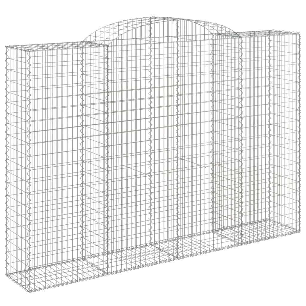 vidaXL Kosze gabionowe, 3 szt, 300x50x200/220 cm, galwanizowane żelazo