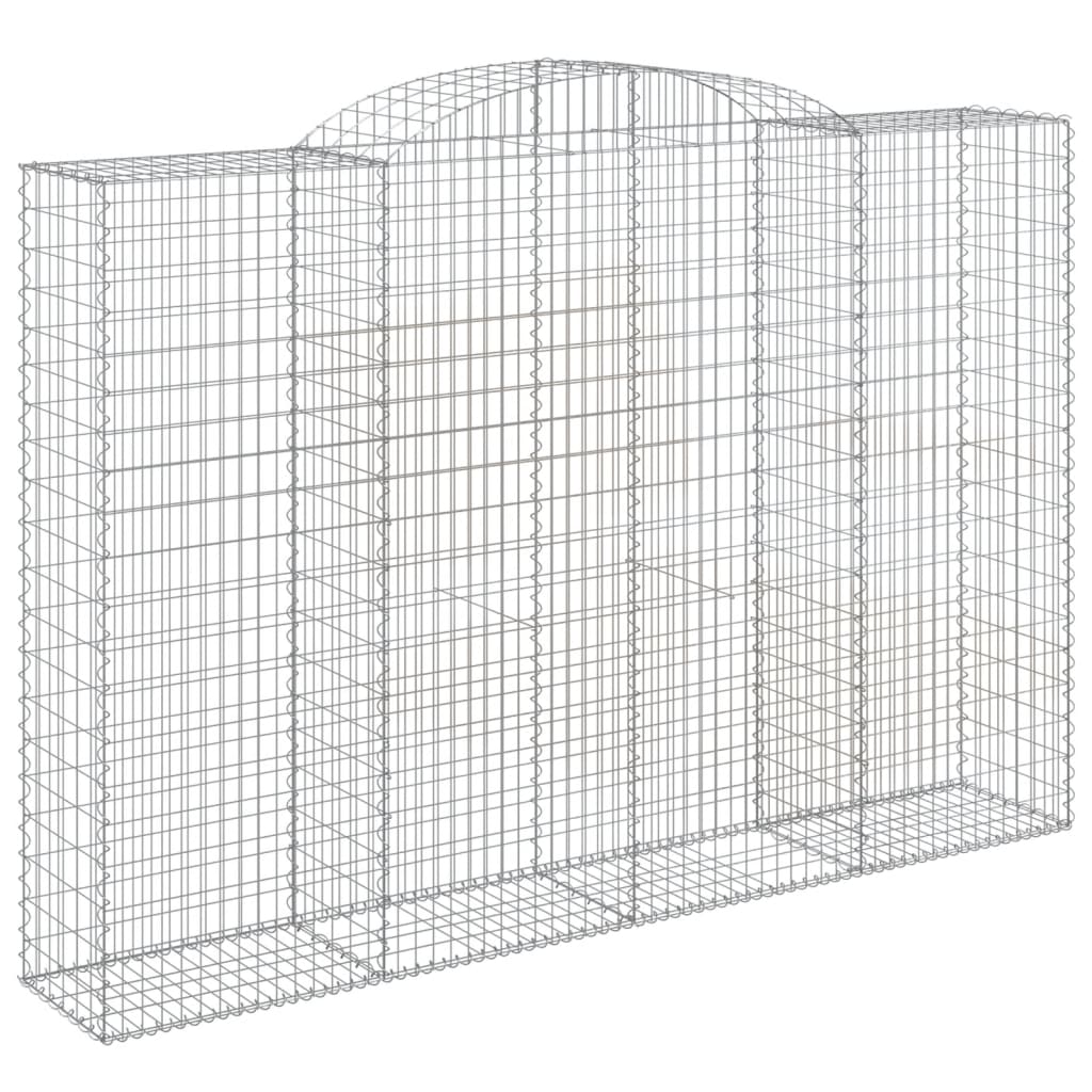 vidaXL Kosze gabionowe, 5 szt, 300x50x200/220 cm, galwanizowane żelazo