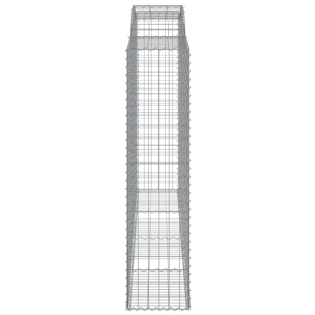 vidaXL Kosze gabionowe, 5 szt, 300x50x200/220 cm, galwanizowane żelazo