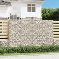 vidaXL Kosze gabionowe, 5 szt, 300x50x200/220 cm, galwanizowane żelazo