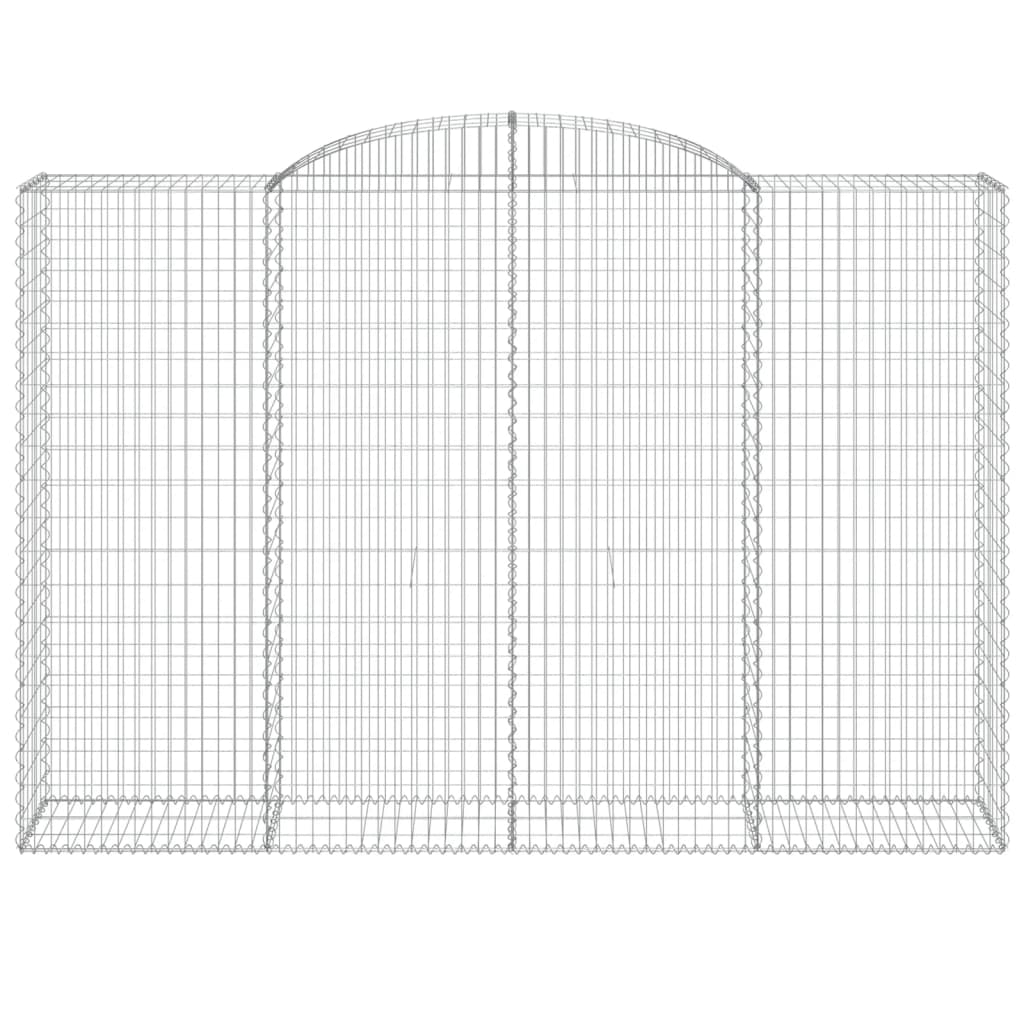 vidaXL Kosze gabionowe, 6 szt, 300x50x200/220 cm, galwanizowane żelazo