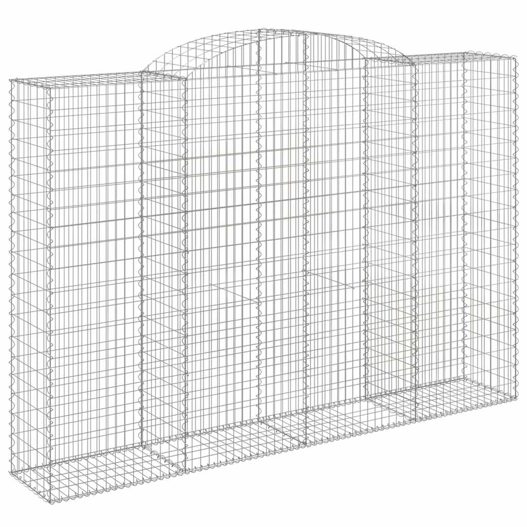 vidaXL Kosze gabionowe, 12 szt, 300x50x200/220cm, galwanizowane żelazo