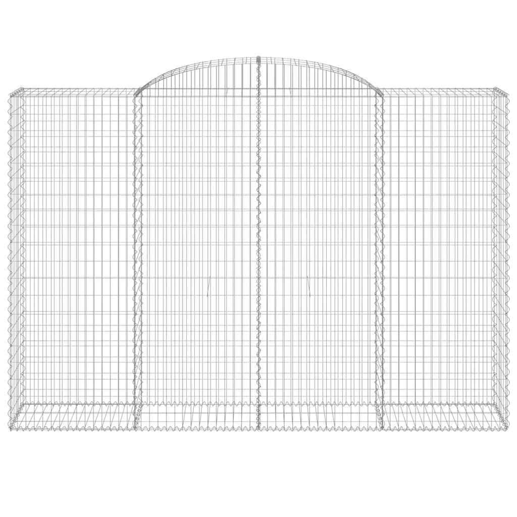 vidaXL Kosze gabionowe, 12 szt, 300x50x200/220cm, galwanizowane żelazo