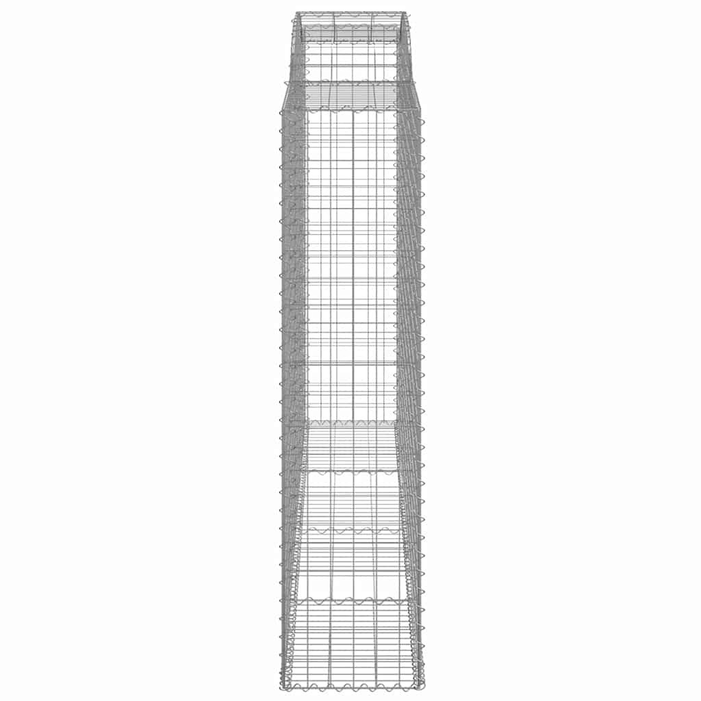 vidaXL Kosze gabionowe, 12 szt, 300x50x200/220cm, galwanizowane żelazo