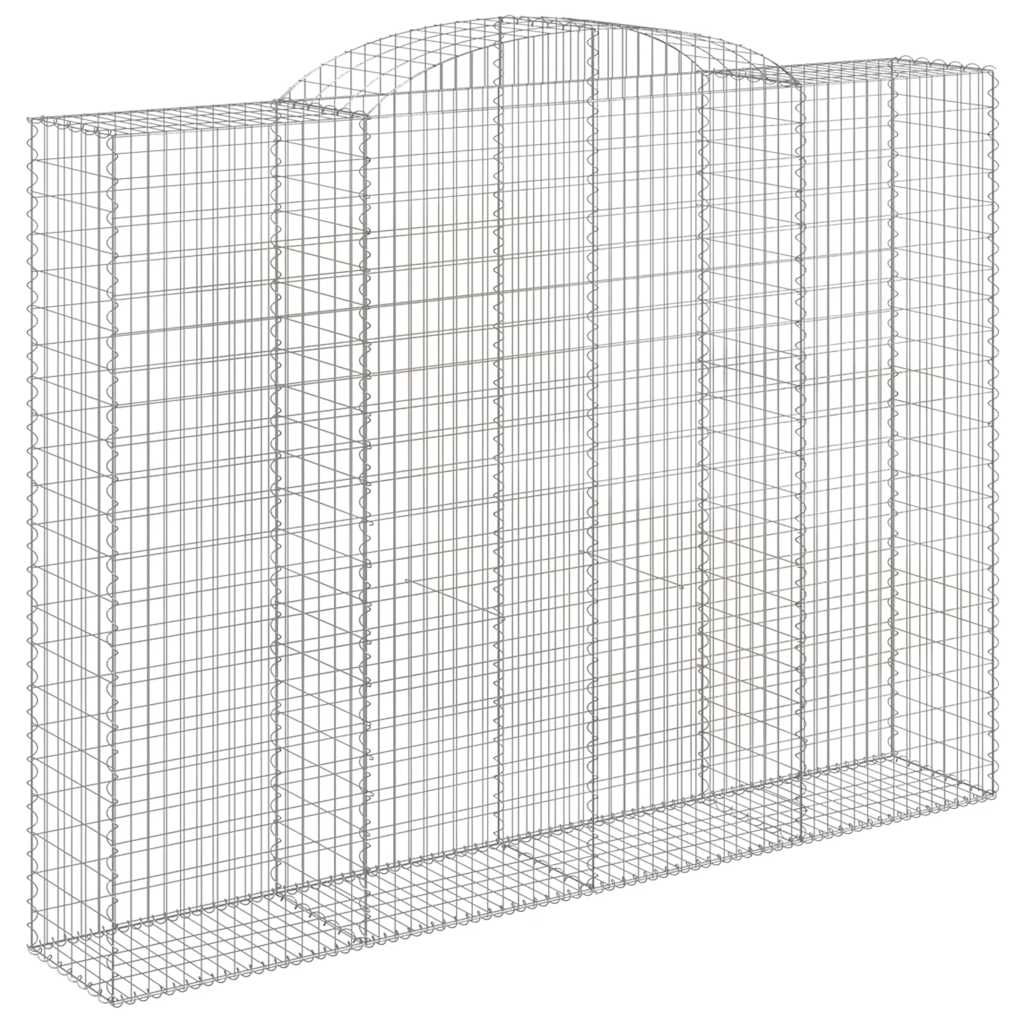 vidaXL Kosze gabionowe, 4 szt, 300x50x220/240 cm, galwanizowane żelazo