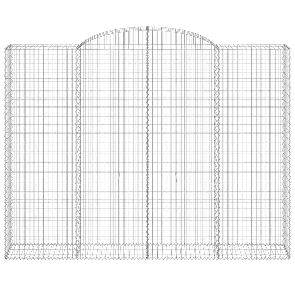 vidaXL Kosze gabionowe, 4 szt, 300x50x220/240 cm, galwanizowane żelazo