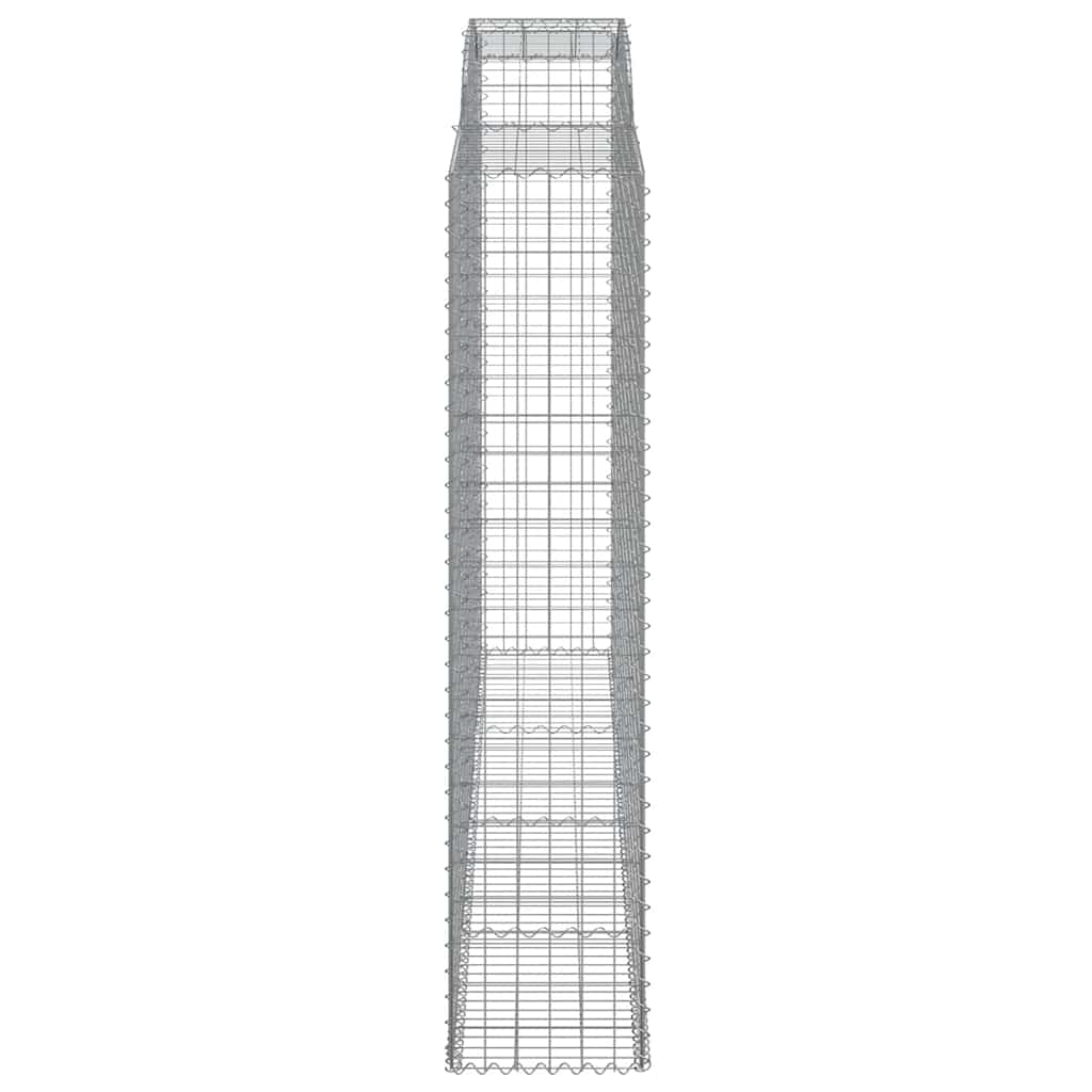 vidaXL Kosze gabionowe, 4 szt, 300x50x220/240 cm, galwanizowane żelazo