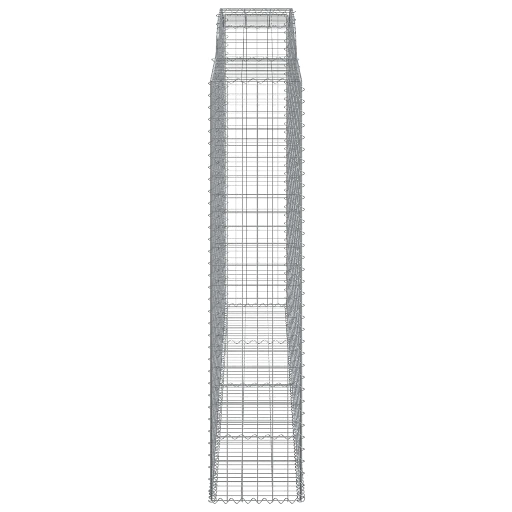 vidaXL Kosze gabionowe, 5 szt, 300x50x220/240 cm, galwanizowane żelazo