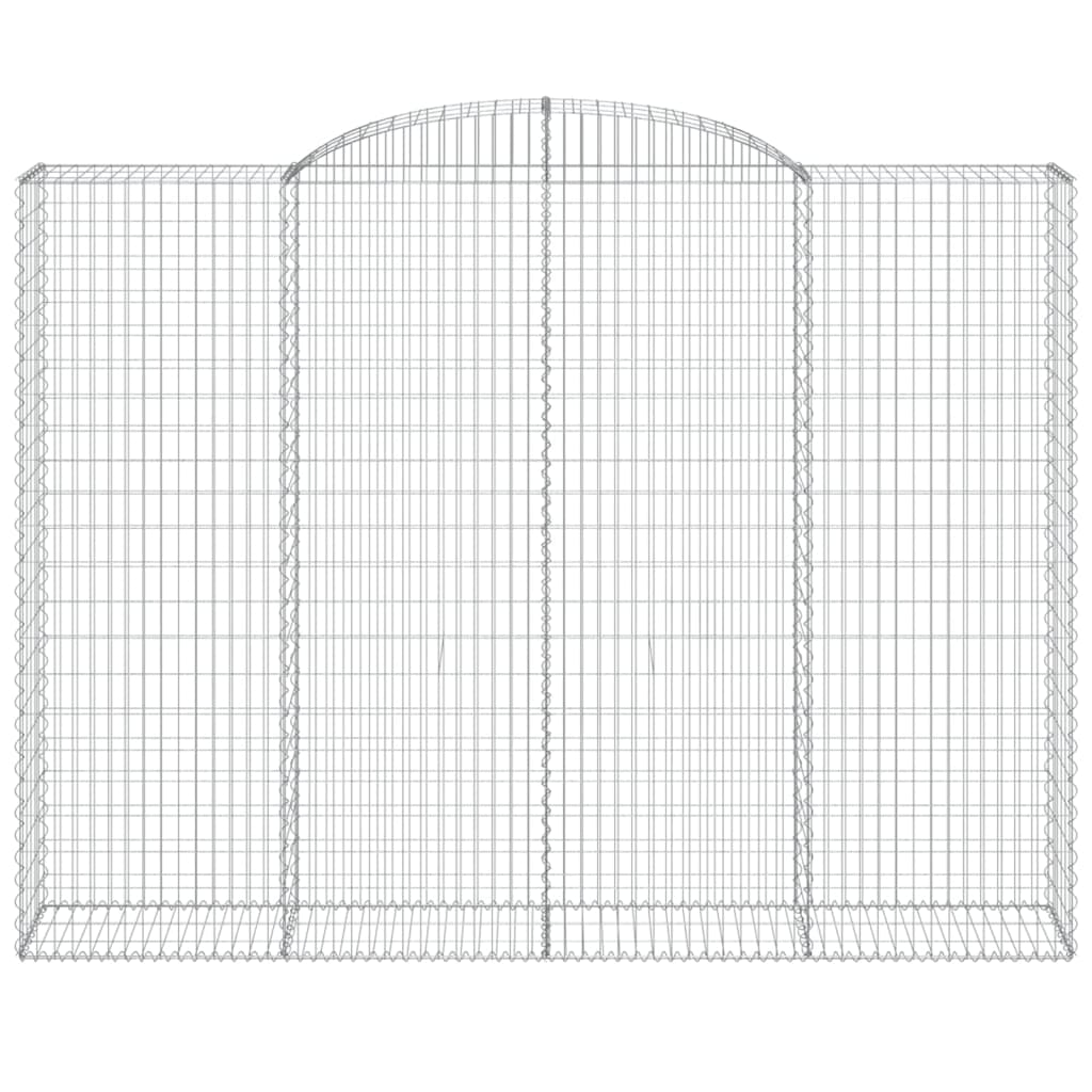 vidaXL Kosze gabionowe, 8 szt, 300x50x220/240 cm, galwanizowane żelazo