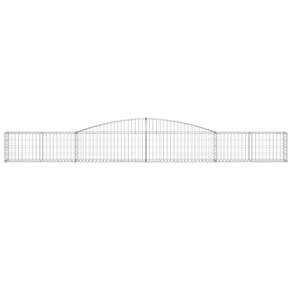 vidaXL Kosze gabionowe, 2 szt, 400x30x40/60 cm, galwanizowane żelazo