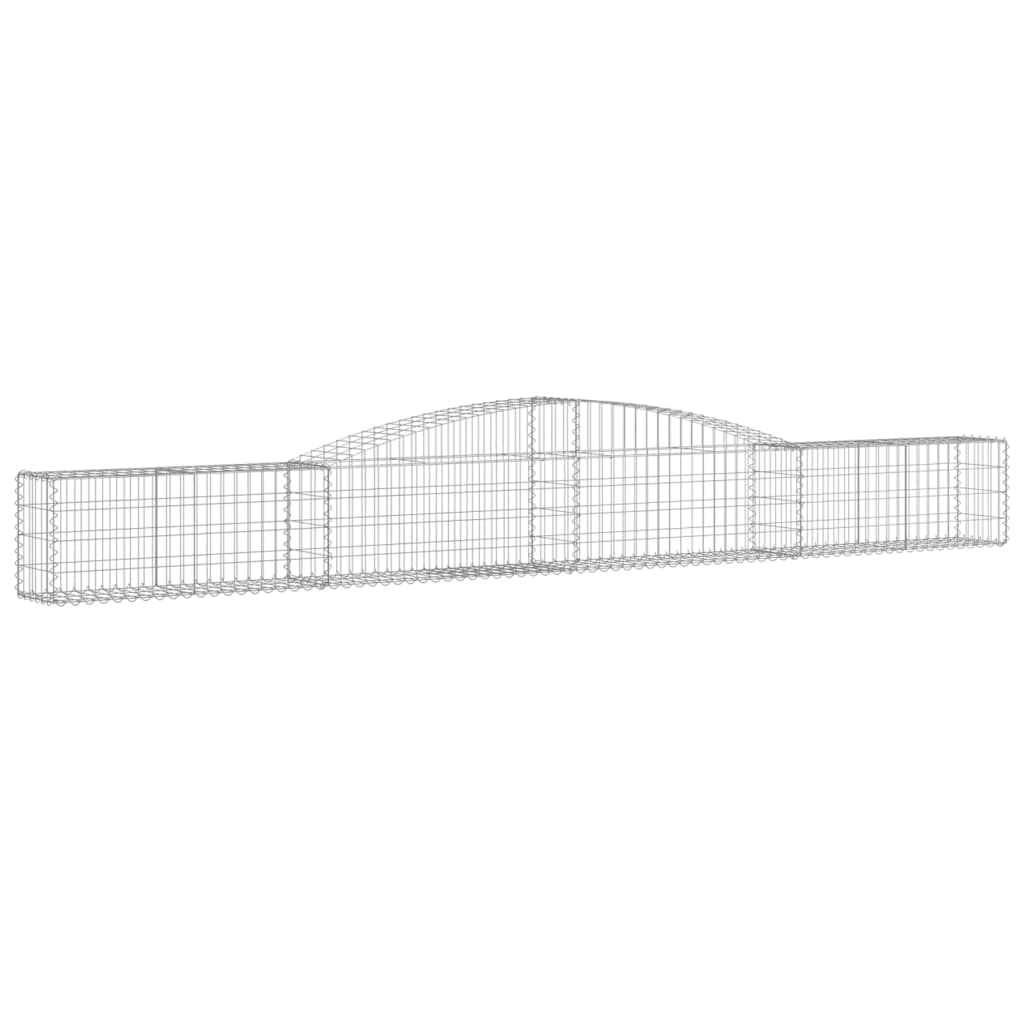 vidaXL Kosze gabionowe, 3 szt, 400x30x40/60 cm, galwanizowane żelazo