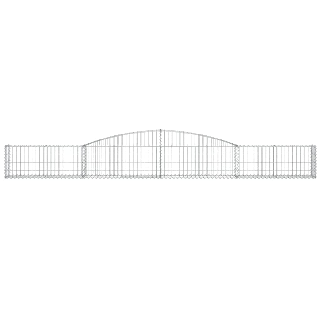 vidaXL Kosze gabionowe, 3 szt, 400x30x40/60 cm, galwanizowane żelazo