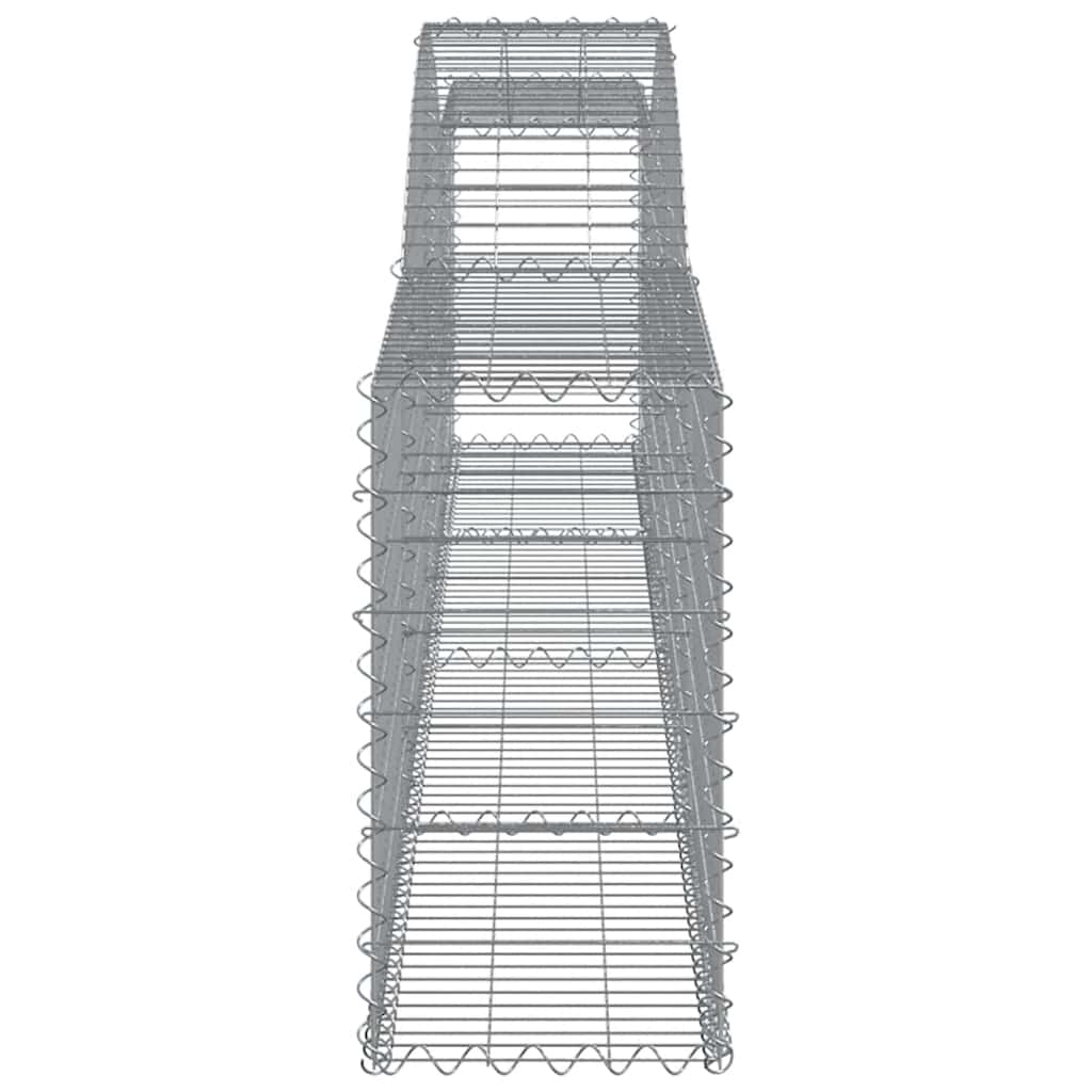 vidaXL Kosze gabionowe, 4 szt, 400x30x60/80 cm, galwanizowane żelazo