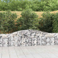 vidaXL Kosze gabionowe, 4 szt, 400x30x60/80 cm, galwanizowane żelazo