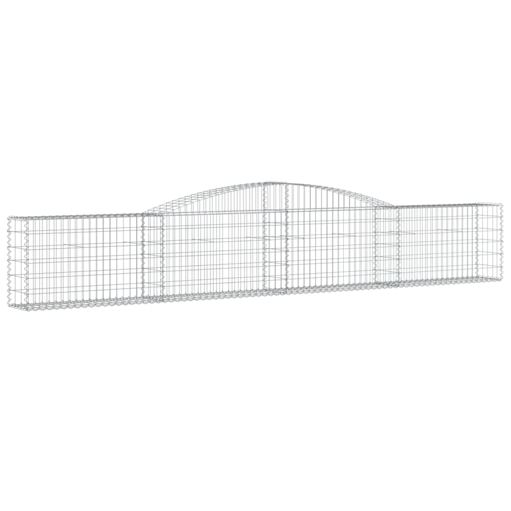 vidaXL Kosze gabionowe, 5 szt, 400x30x60/80 cm, galwanizowane żelazo
