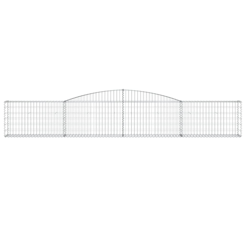 vidaXL Kosze gabionowe, 5 szt, 400x30x60/80 cm, galwanizowane żelazo