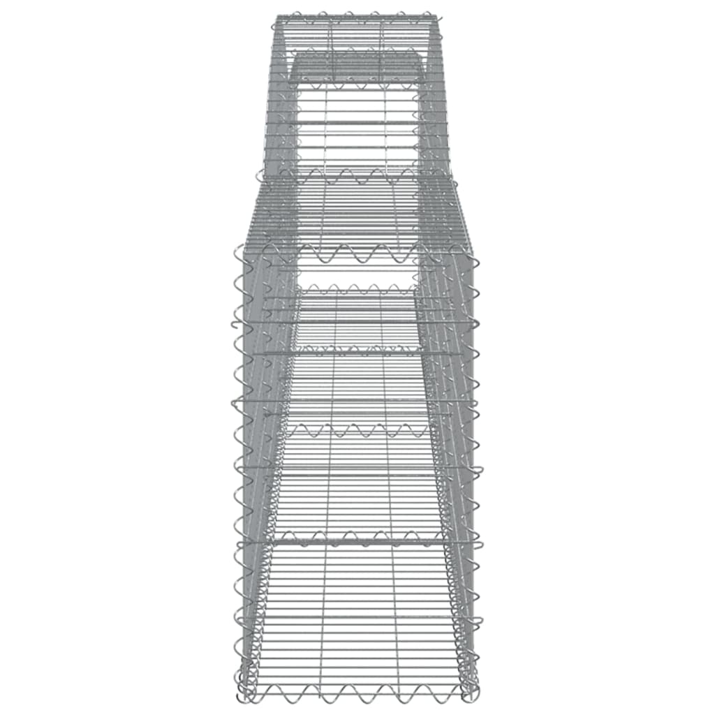 vidaXL Kosze gabionowe, 15 szt, 400x30x60/80 cm, galwanizowane żelazo
