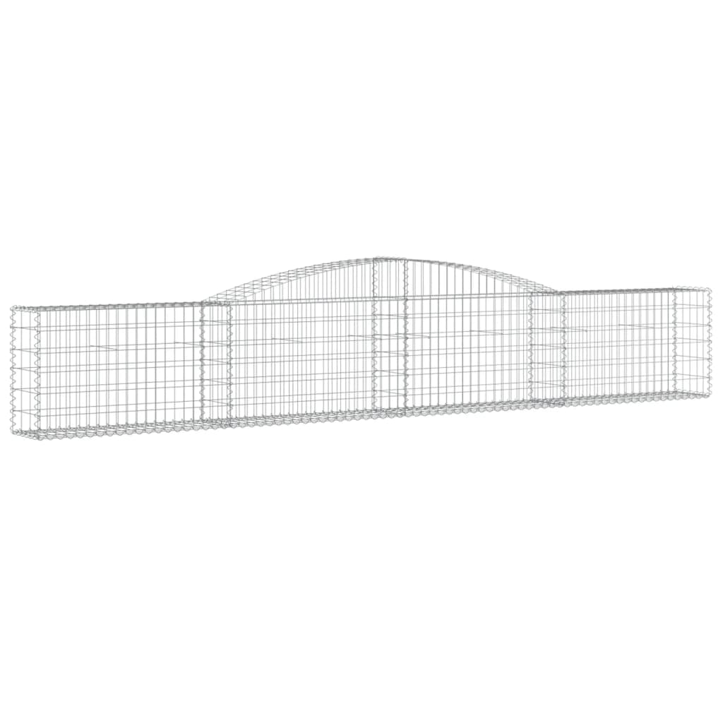 vidaXL Kosze gabionowe, 20 szt, 400x30x60/80 cm, galwanizowane żelazo