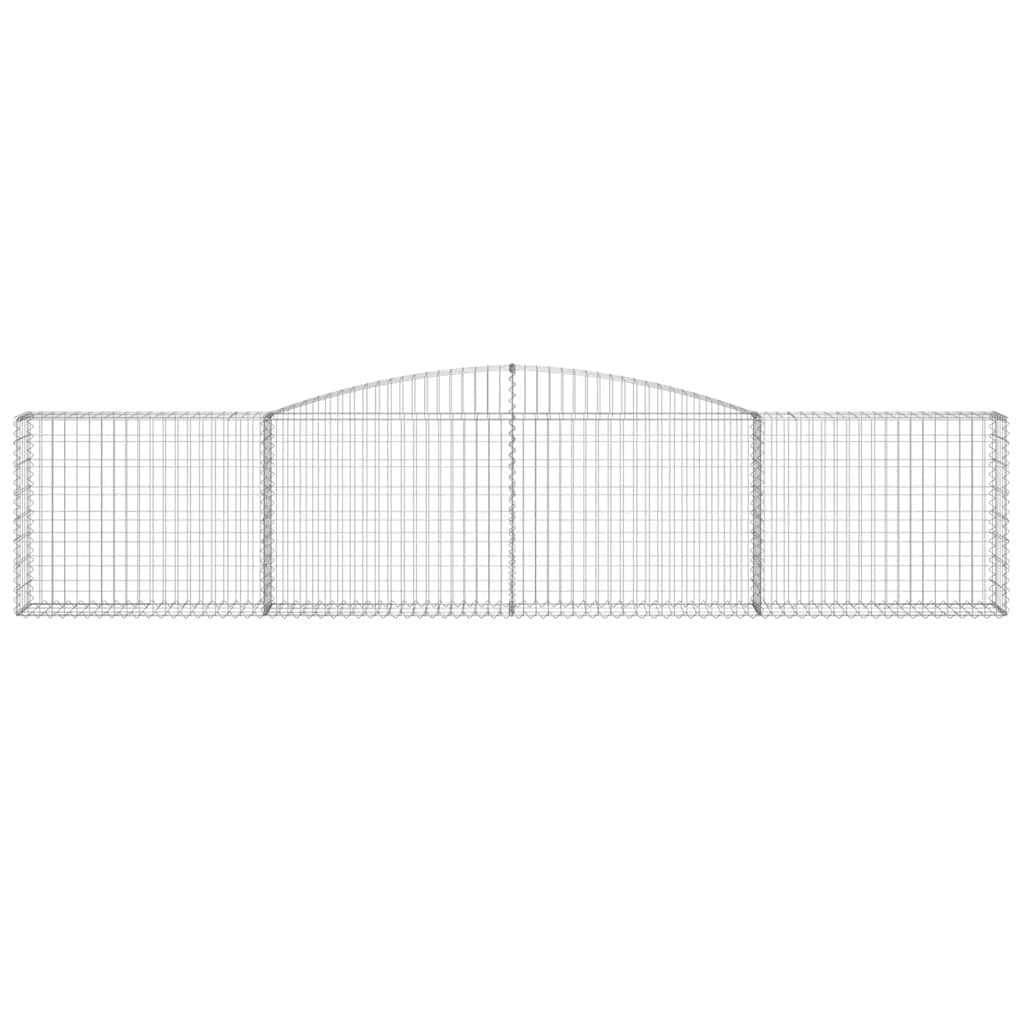 vidaXL Kosze gabionowe, 6 szt, 400x30x80/100 cm, galwanizowane żelazo