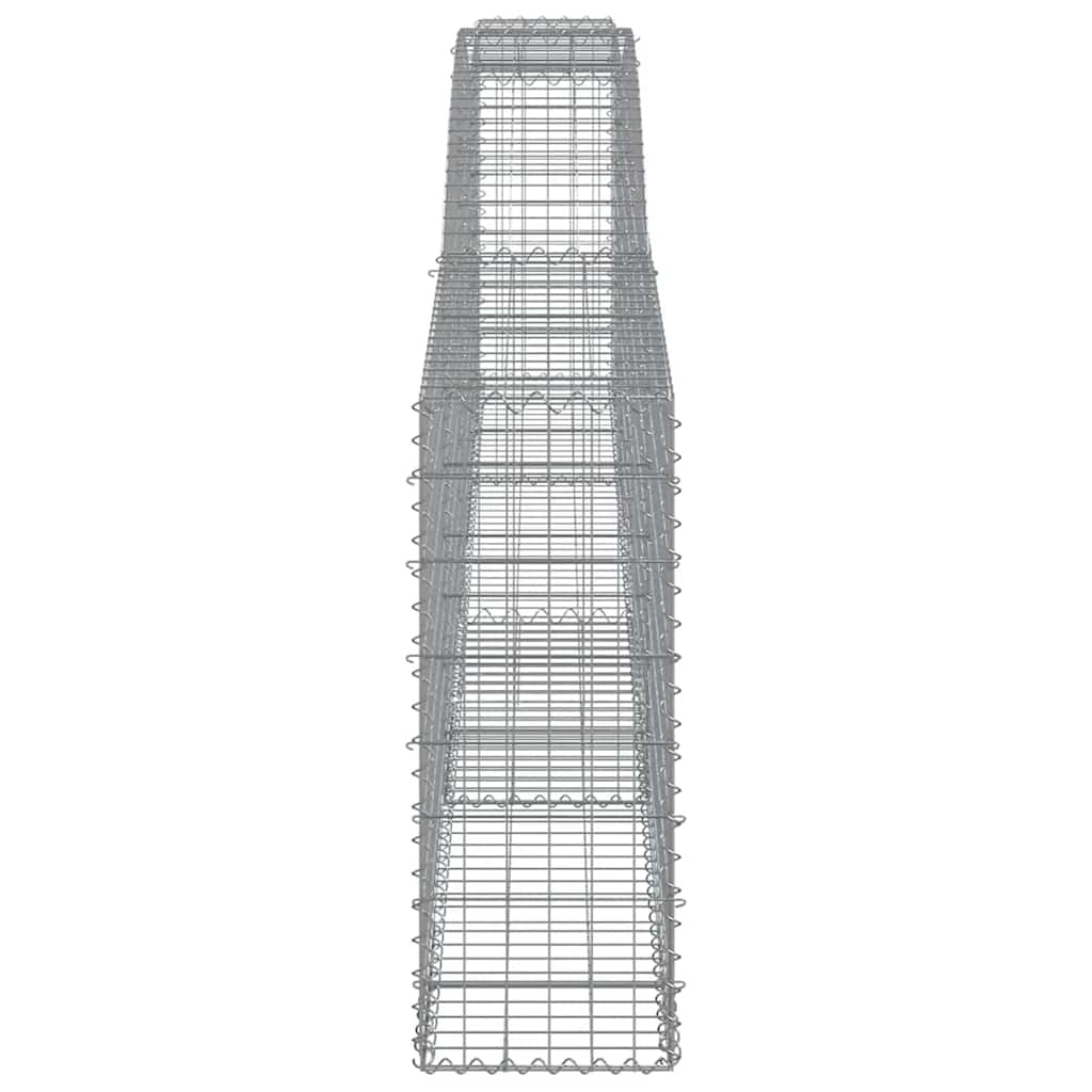 vidaXL Kosze gabionowe, 6 szt, 400x30x80/100 cm, galwanizowane żelazo