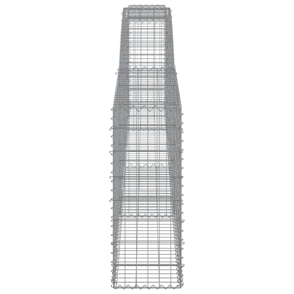 vidaXL Kosze gabionowe, 15 szt, 400x30x80/100 cm, galwanizowane żelazo